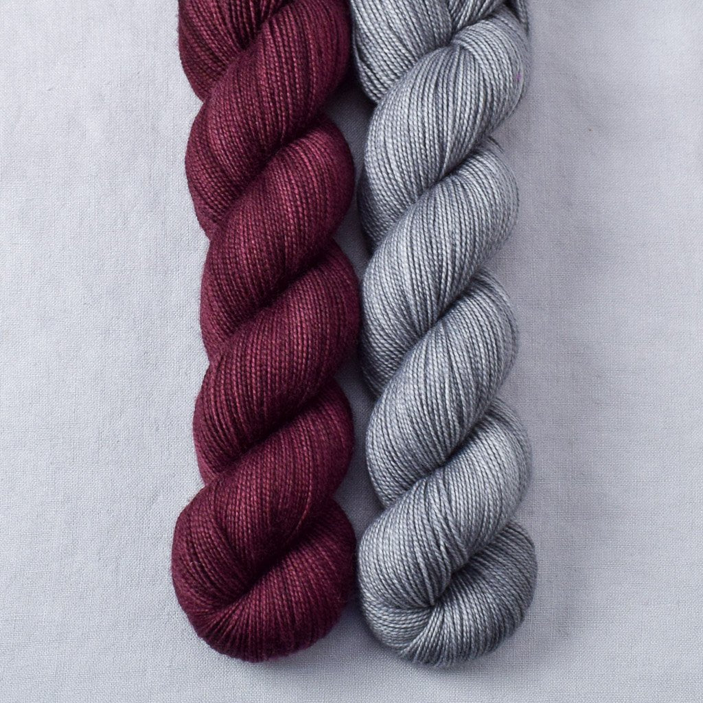 Cordovan, Shale - Miss Babs 2-Ply Duo