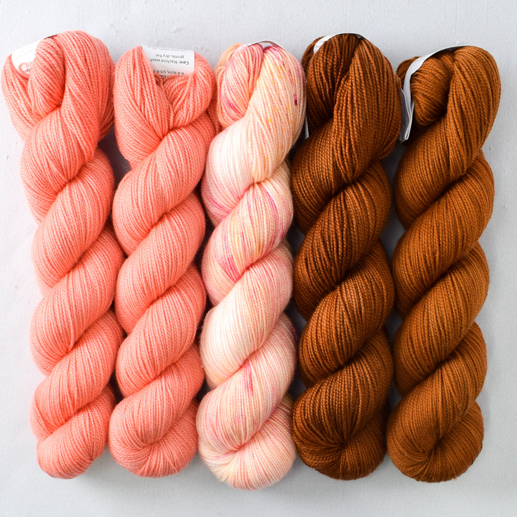 Correa, Roasted Pumpkin, Spotted Flowers - Miss Babs Yummy 2-Ply Twists & Turns Set
