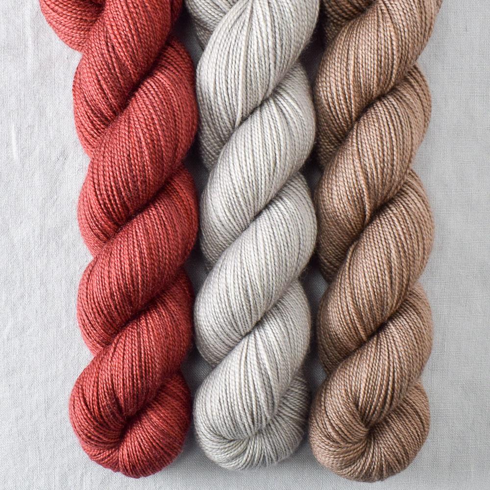 Corset, Dark Parchment, Fleur de Sel - Miss Babs Yummy 2-Ply Trio