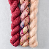 Cranberry, Muslin, Spring Flowers - Miss Babs Pillowy Cowl Set