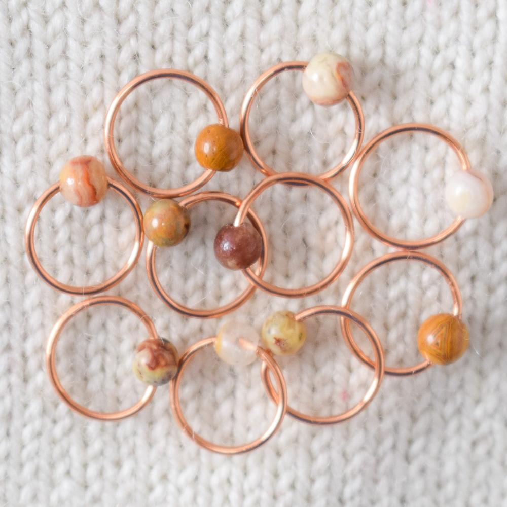 Crazy Lace Agate Stitch Markers