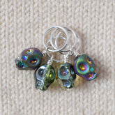 Crystal Skull Green - Miss Babs Stitch Markers