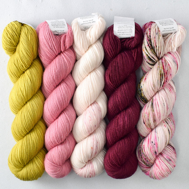 Cumin, Embellish, Blusher, Bloodstone, Apple Season - Miss Babs Aurora Cabin Shawl Set