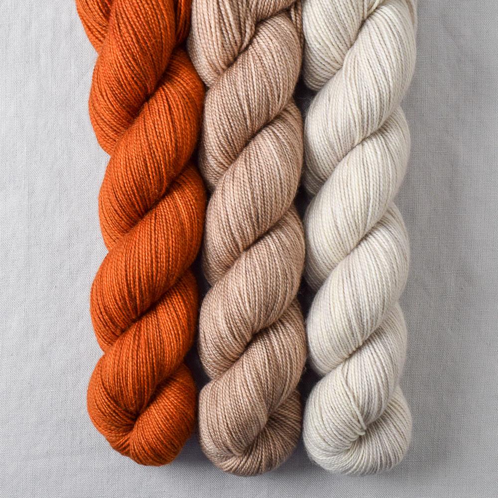 Cygnus, Parchment, White Peppercorn - Miss Babs Yummy 2-Ply Trio