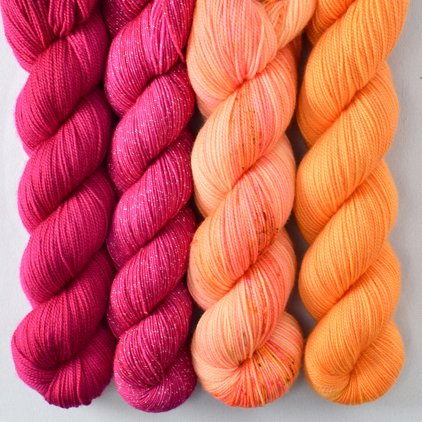 Dancing Spirit, Dark Cassiopeia, Hot to Trot, Navel - Miss Babs Yummy 2-Ply and Estrellita Quartet