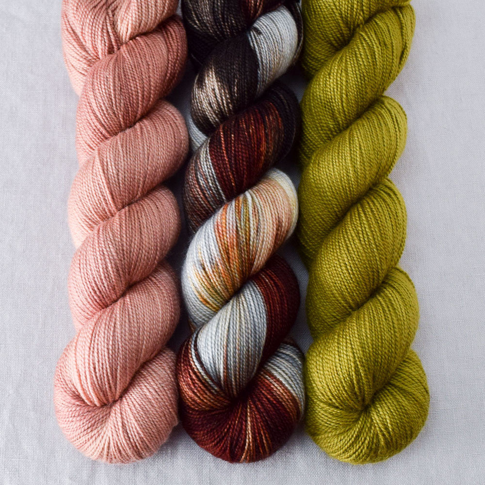Dark Adobe, Moss, Wolves Den - Miss Babs Yummy 2-Ply Trio