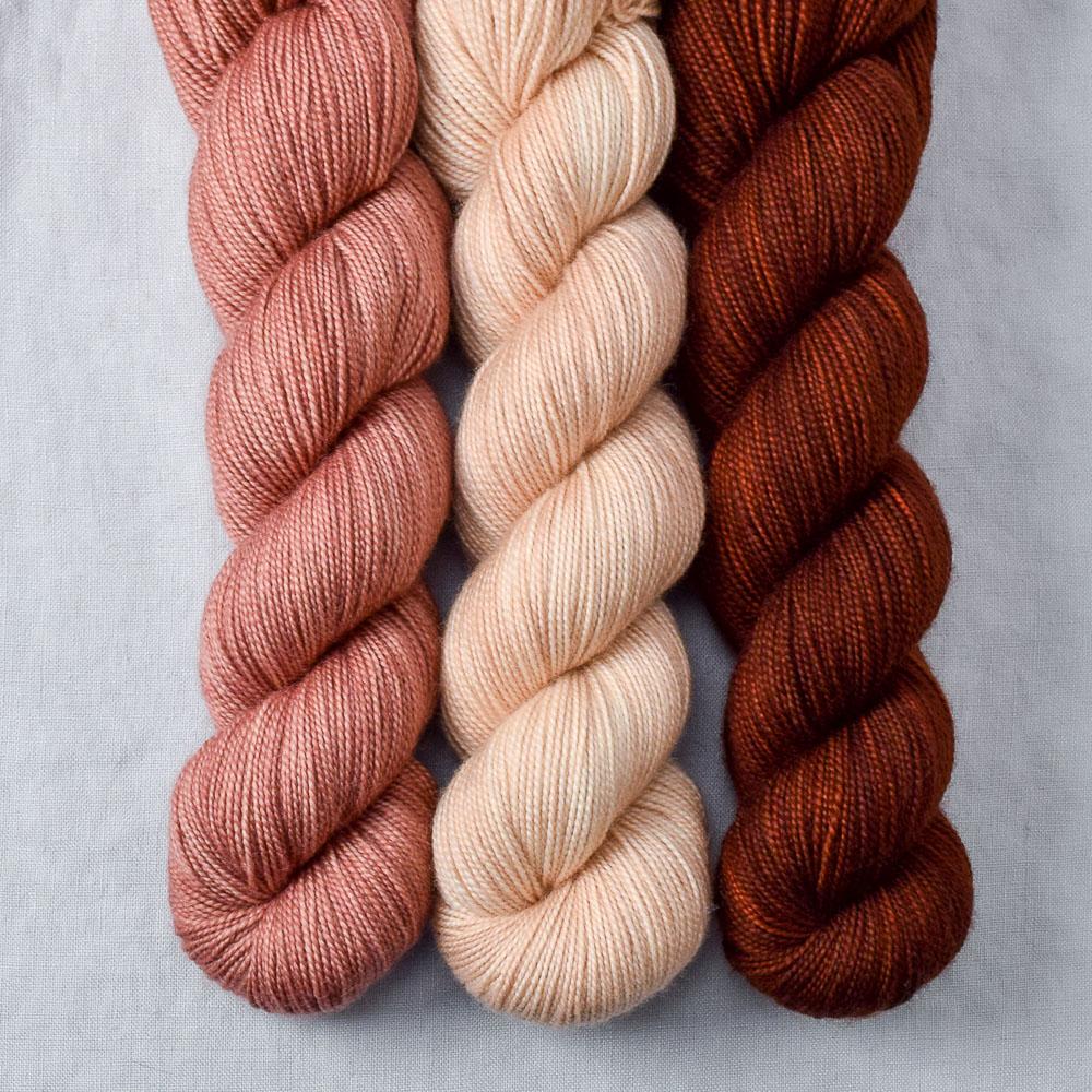 Dark Adobe, Muslin, Russet - Miss Babs Yummy 2-Ply Trio