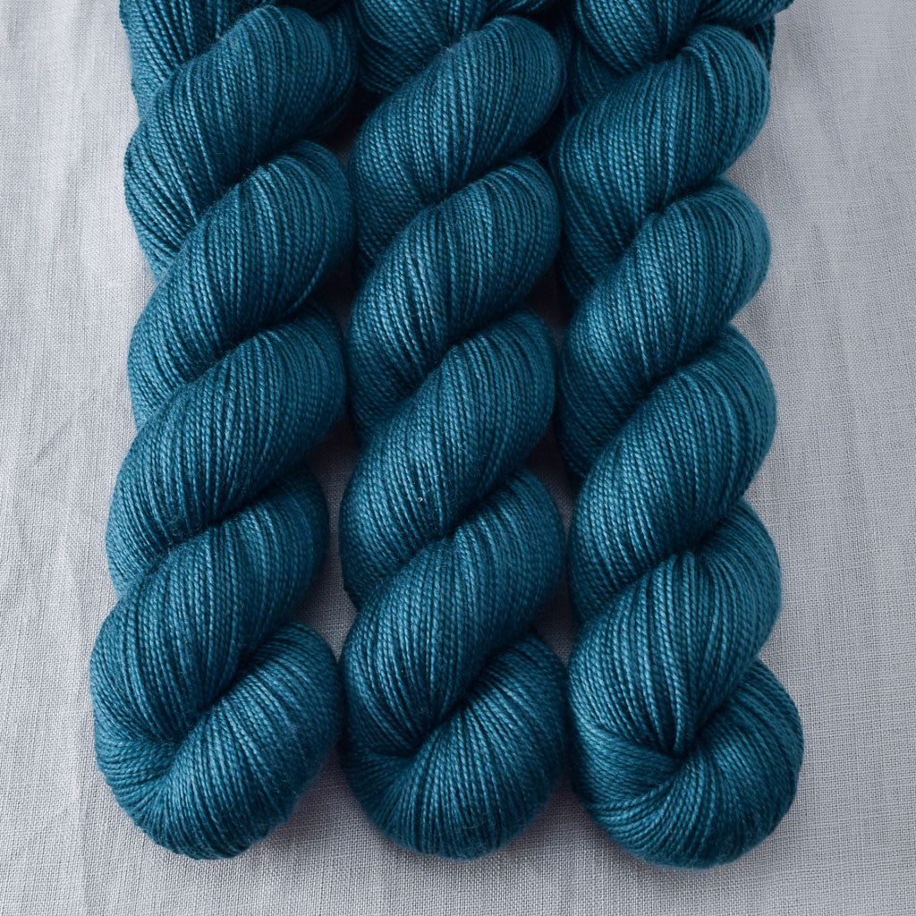 Dark Aquarius - Miss Babs Yummy 2-Ply superwash Merino wool yarn