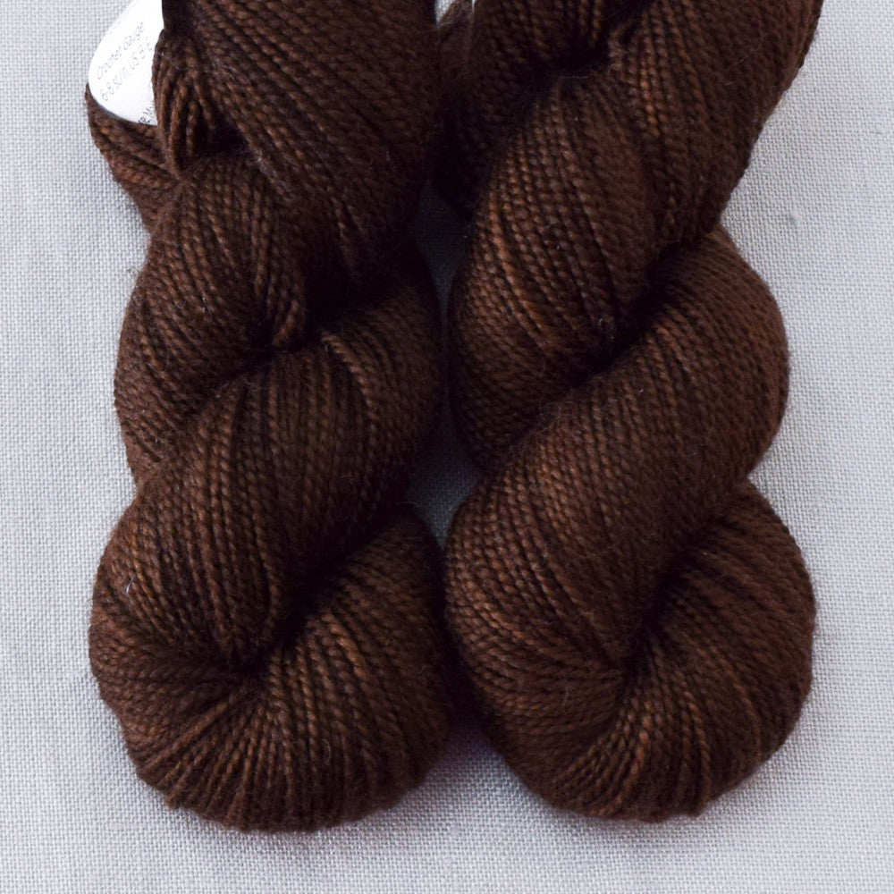 Dark Chocolate - Miss Babs Yummy 2-Ply Toes superwash Merino wool yarn