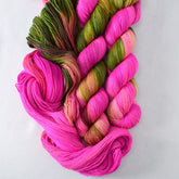 Dark Drunken Watermelon - Miss Babs Yummy 2-Ply superwash Merino wool yarn