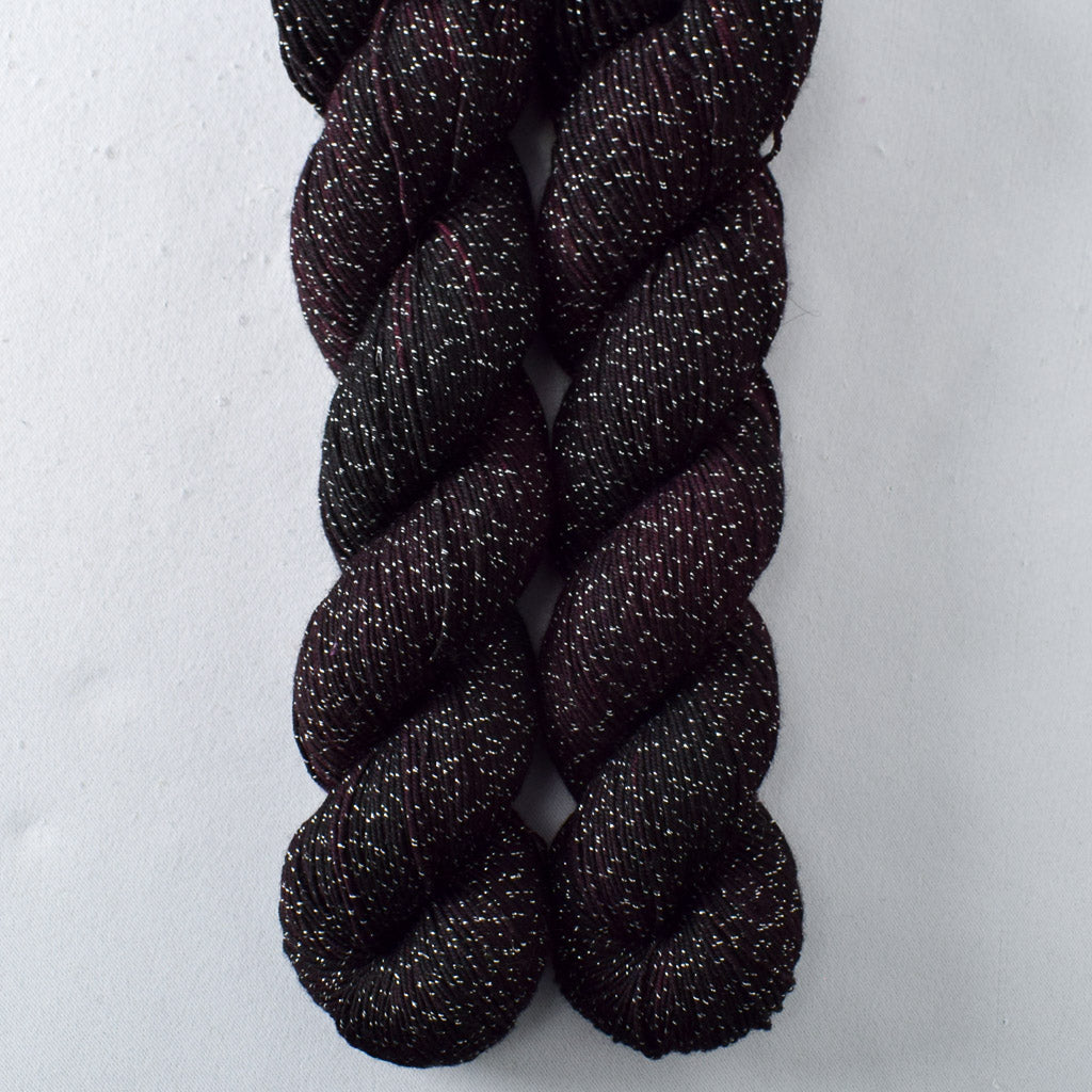 Dark Fury - Miss Babs Estrellita fingering weight superwash merino and Lurex yarn