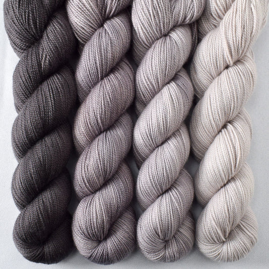 Dark Pegasus, Bay Scallop, Giant Cockle, Lace Murex - Miss Babs Yummy 2-Ply Geogradient Set
