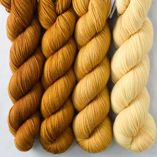 Dark Roast, Old Gold, Filigree, Wheaten - Miss Babs Yummy 2-Ply Quartet