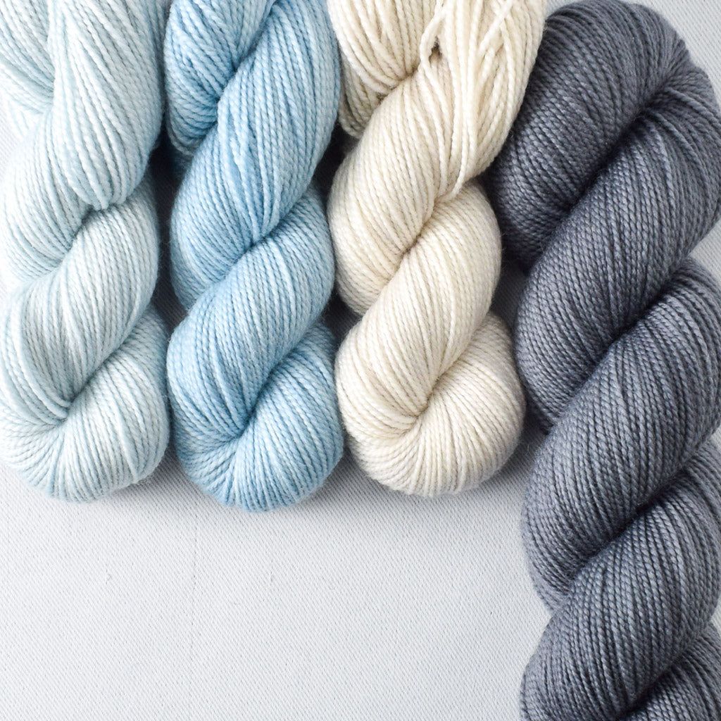 Delicacy, Rigel, Snowdrift with Moonscape - Miss Babs Frostblossom Cowl Set