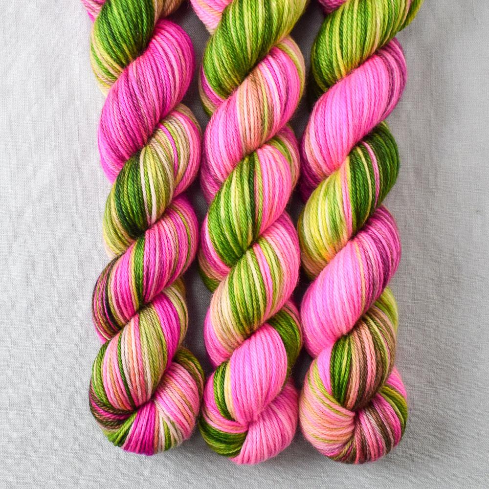 Drunken Watermelon - Miss Babs Yowza Mini superwash Merino wool yarn