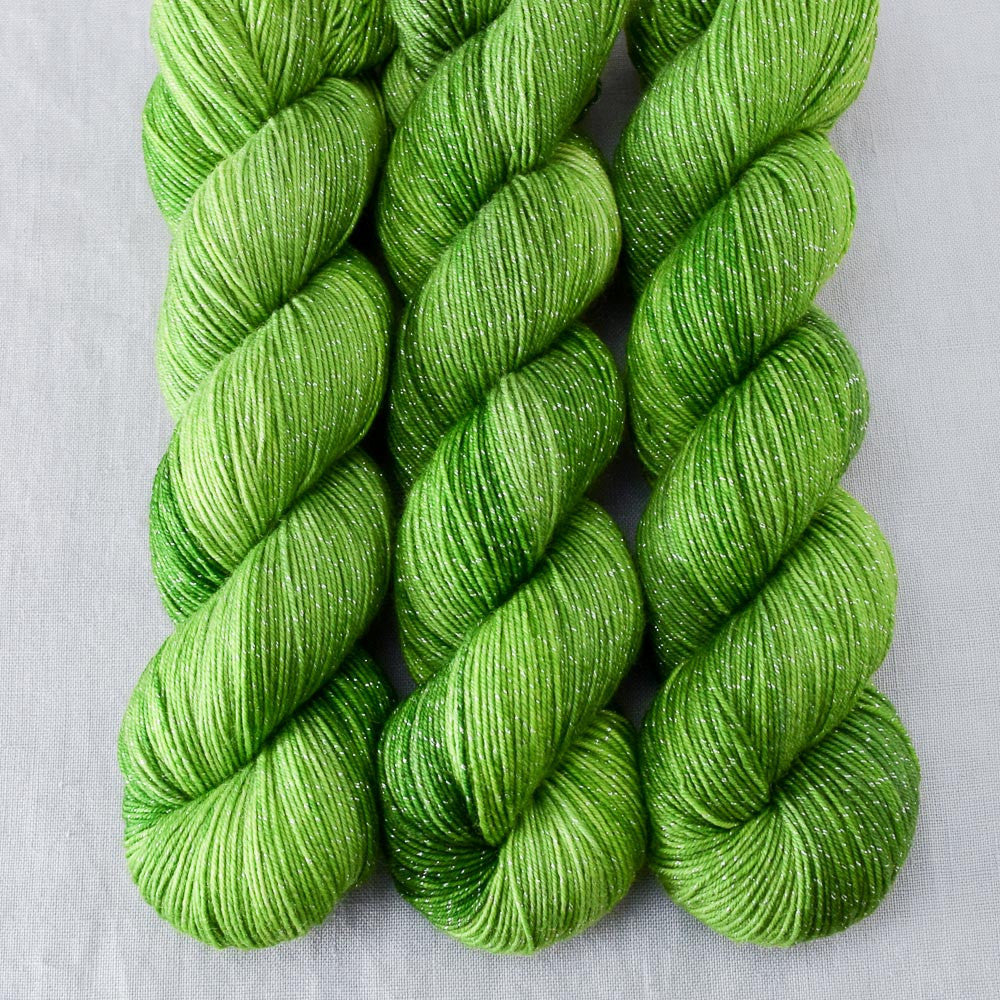 Dragon's Flight - Miss Babs Estrellita fingering weight superwash merino and Lurex yarn