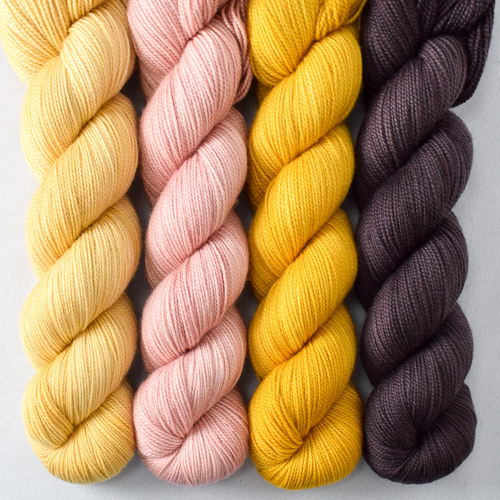 Embossed, Taos, Goldenrod, Cacao - Miss Babs Yummy 2-Ply Quartet
