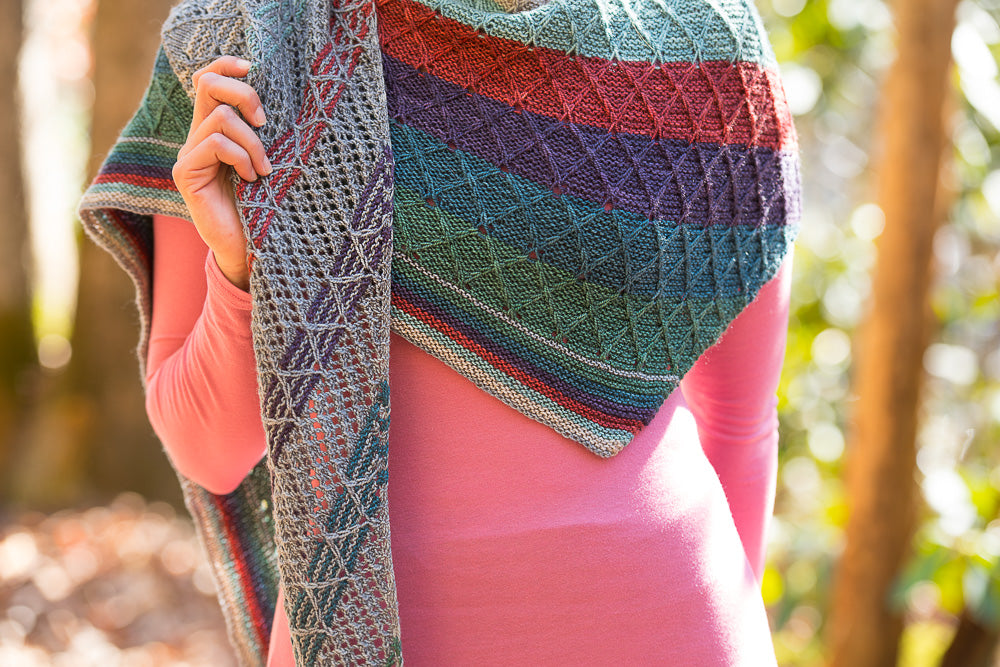 Embossed Diamonds Shawl