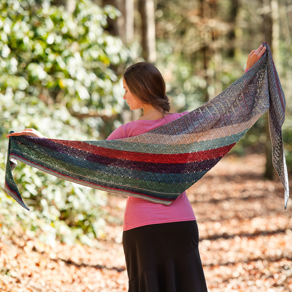 Embossed Diamonds Shawl