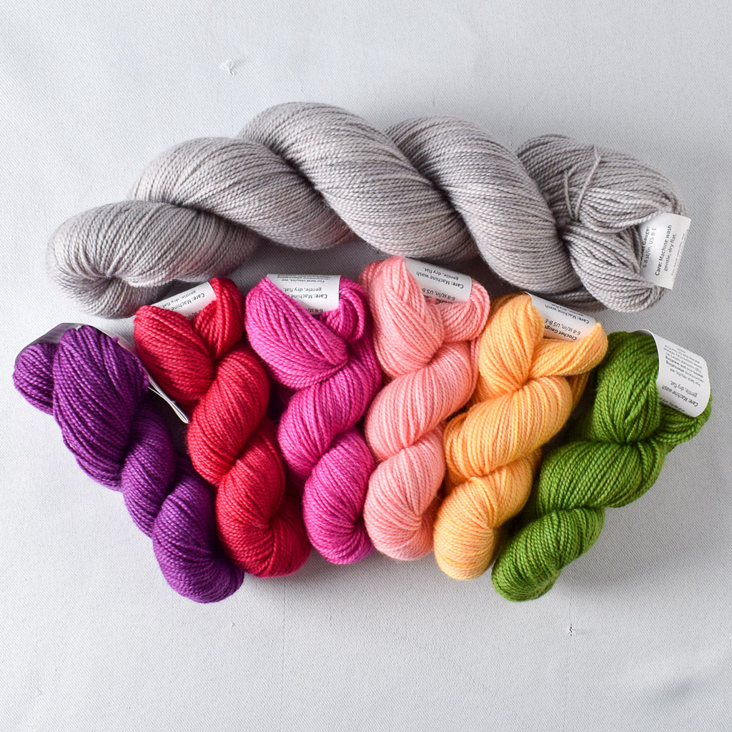English Country Garden and Flagstone Shawl Set - Gradient Set