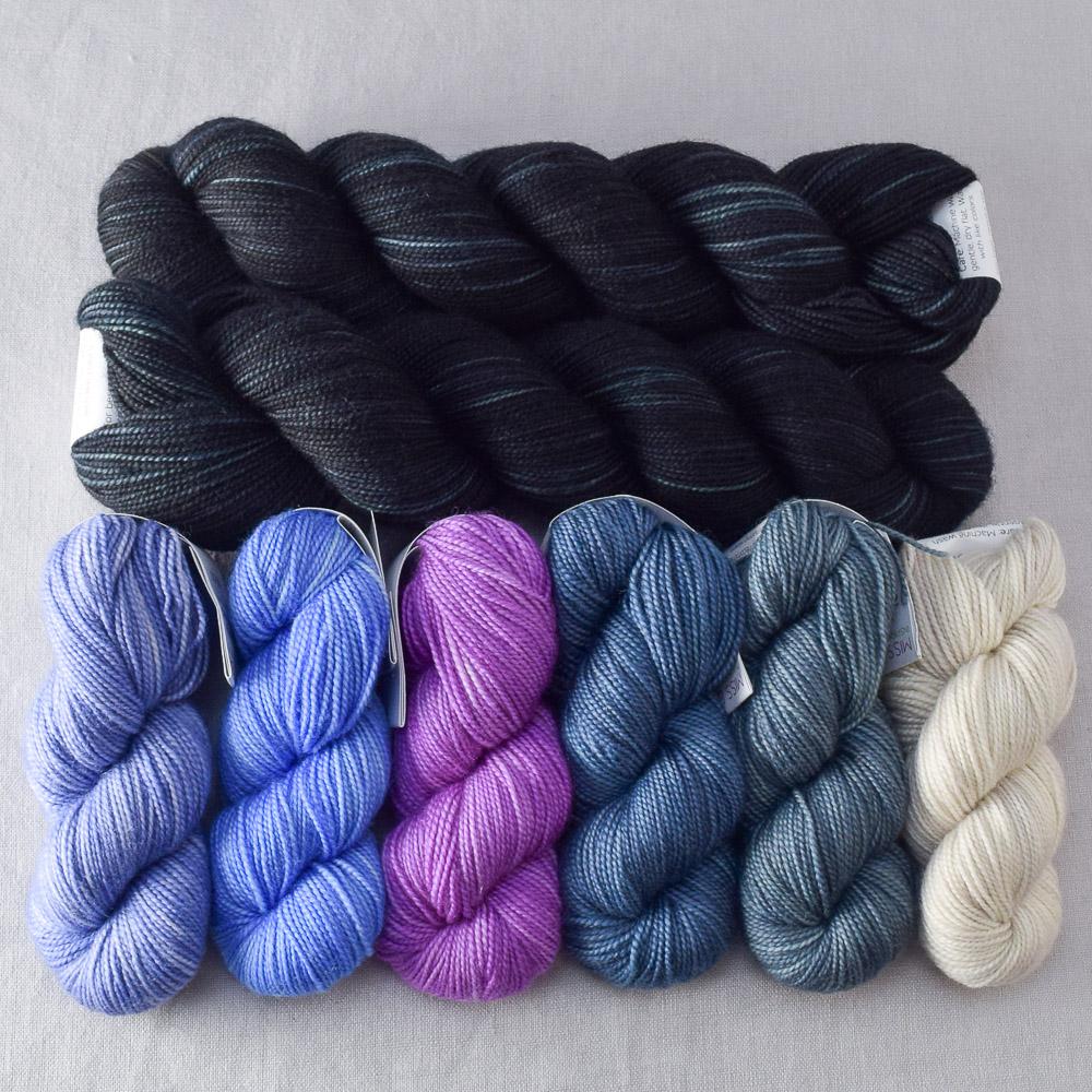 Event Horizon Gradient and Nebula 2-Ply - Shawl Set