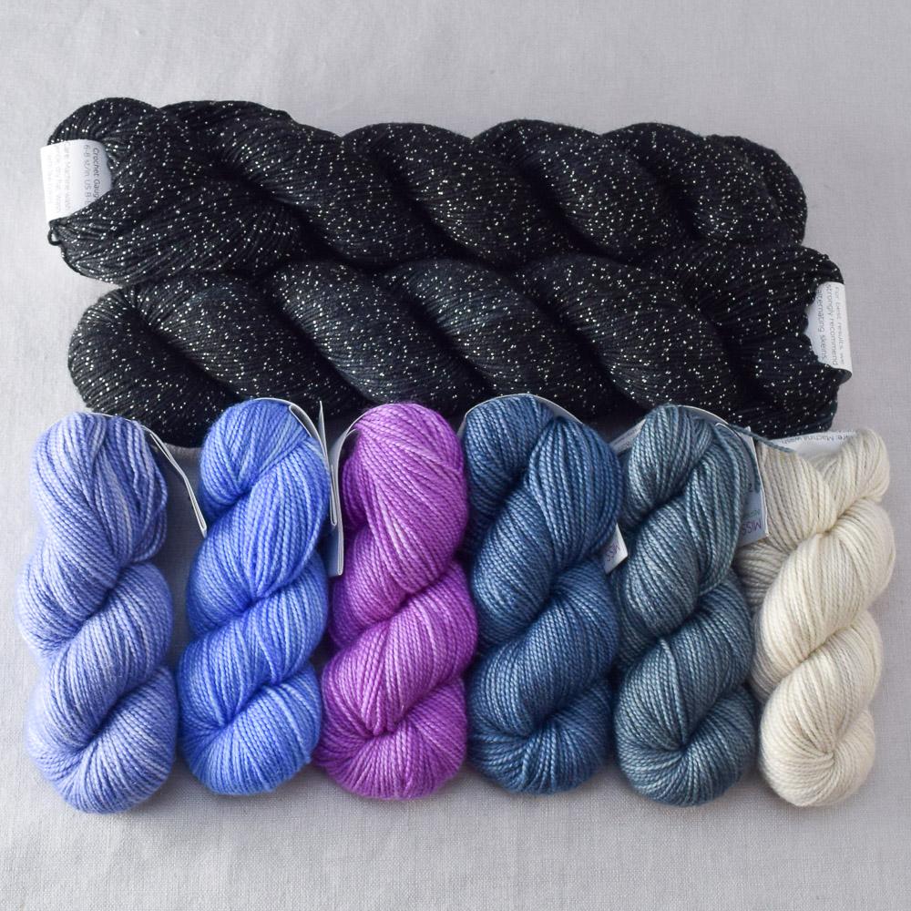 Event Horizon Gradient and Nebula Estrellita - Shawl Set