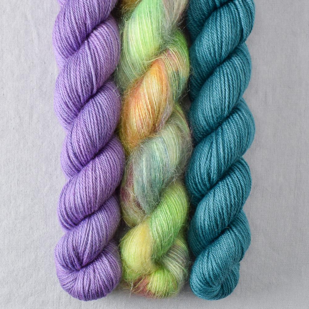 Exuberance, Purple Urchin, Rainforest - Miss Babs Pillowy Cowl Set