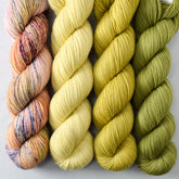 Exuberance, Rutile Quartz, Chrysoberyl, Fiddlehead - Miss Babs Yummy 2-Ply Quartet