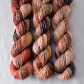 Favorite Boots - Miss Babs Estrellita fingering weight superwash merino and Lurex yarn