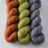 Fiddlehead, Oxidized Silver, Roasted Pumpkin - Miss Babs Yummy 2-Ply Trio