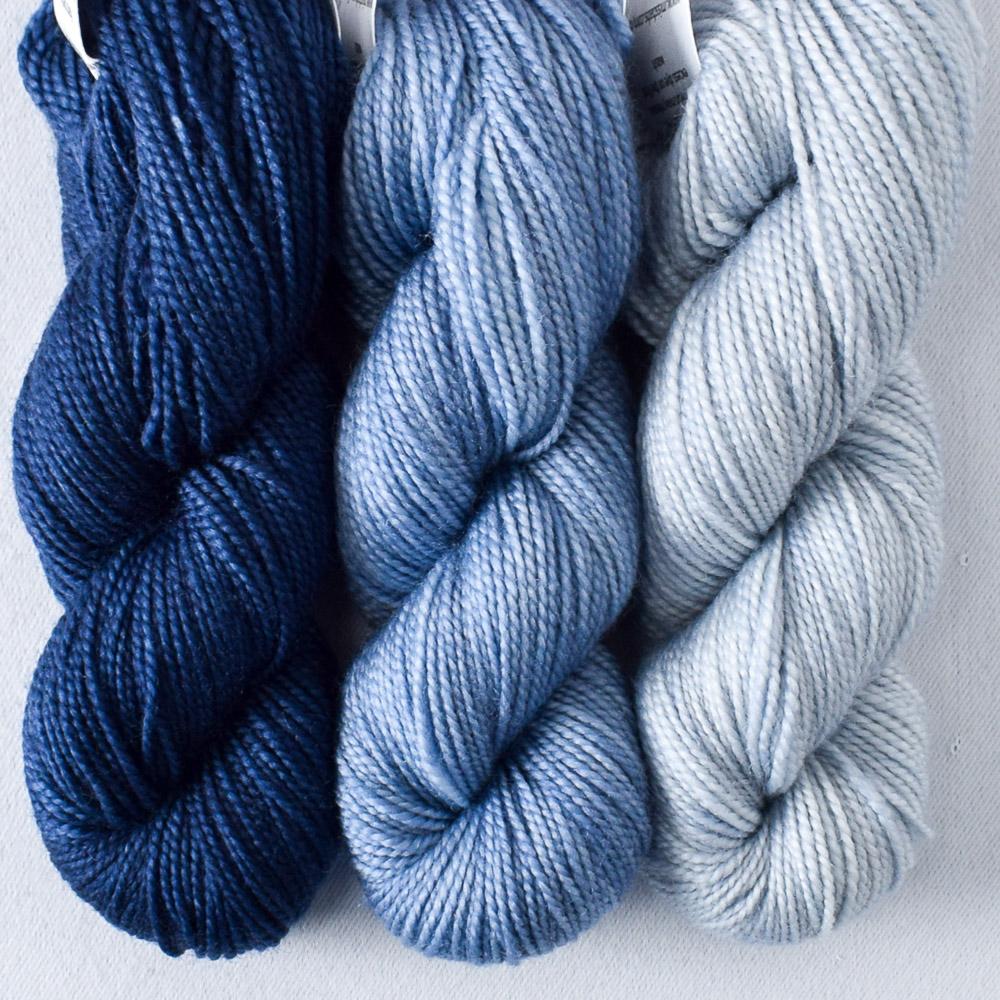 Floral Fade Set: Denim, Stonewashed, Faded - Miss Babs Toe Trio
