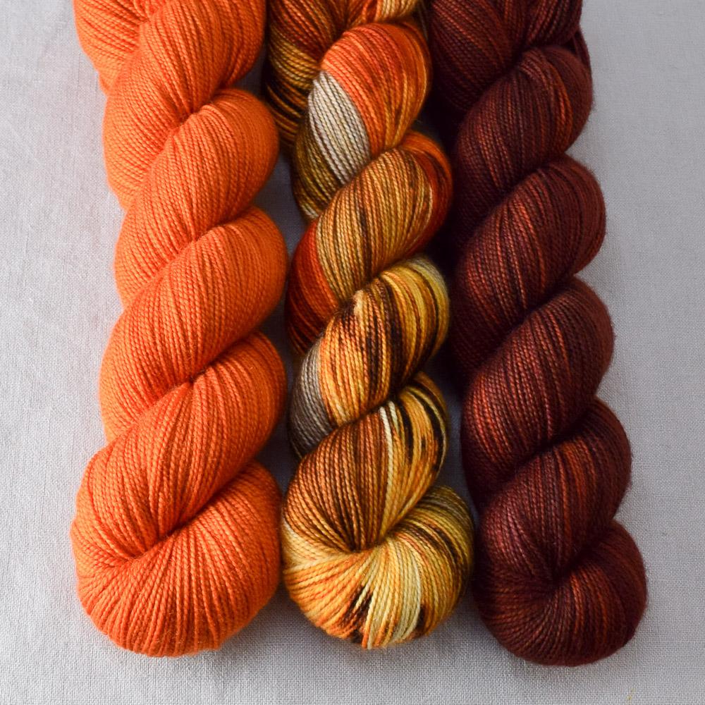 French Marigold, Reishi, Russet - Miss Babs Yummy 2-Ply Trio