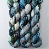 Ghost Ship - Miss Babs Estrellita fingering weight superwash merino and Lurex yarn