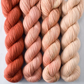Glowing Lantern, Adobe, Rosy Finch, Muslin - Miss Babs Yummy 2-Ply Quartet