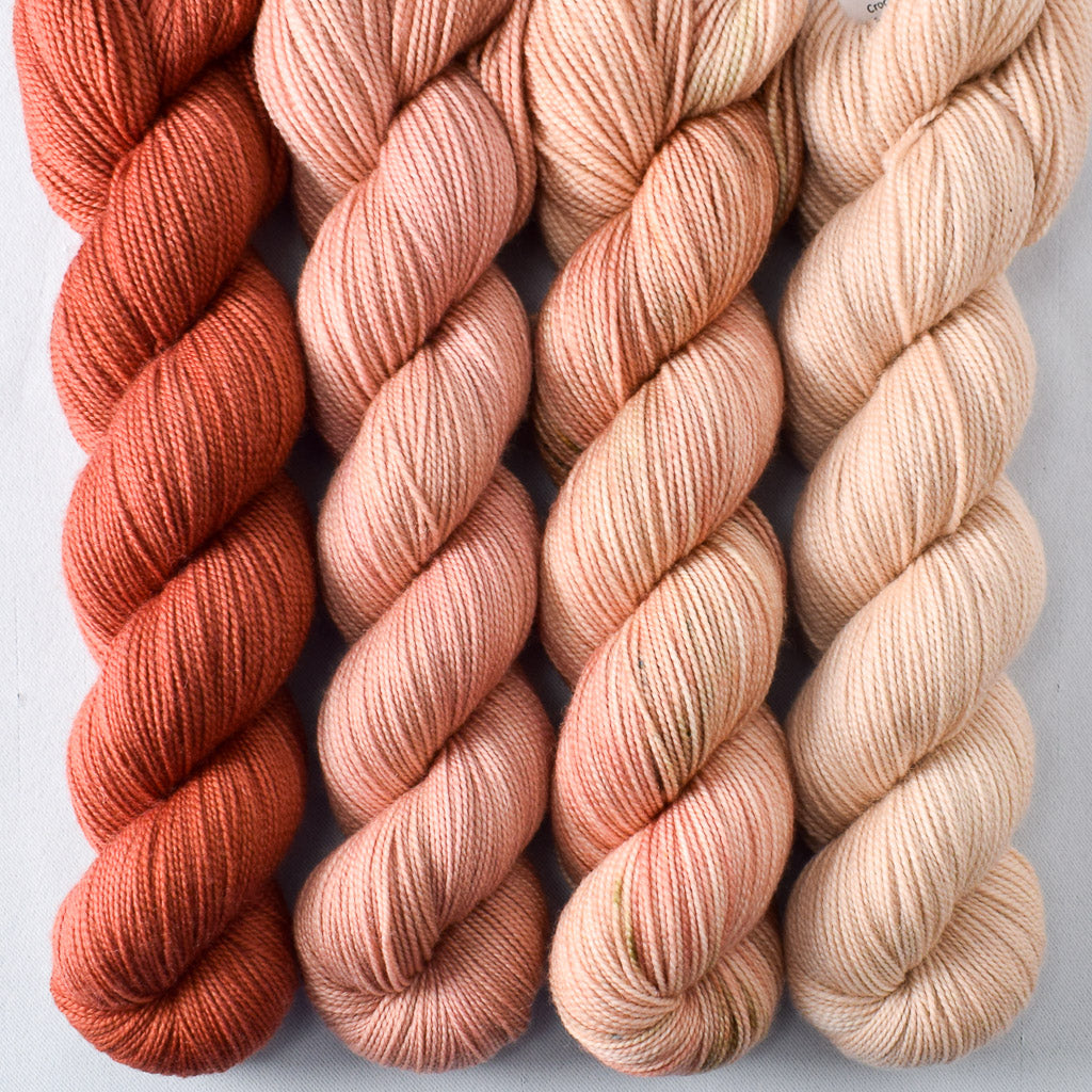 Glowing Lantern, Adobe, Rosy Finch, Muslin - Miss Babs Yummy 2-Ply Quartet