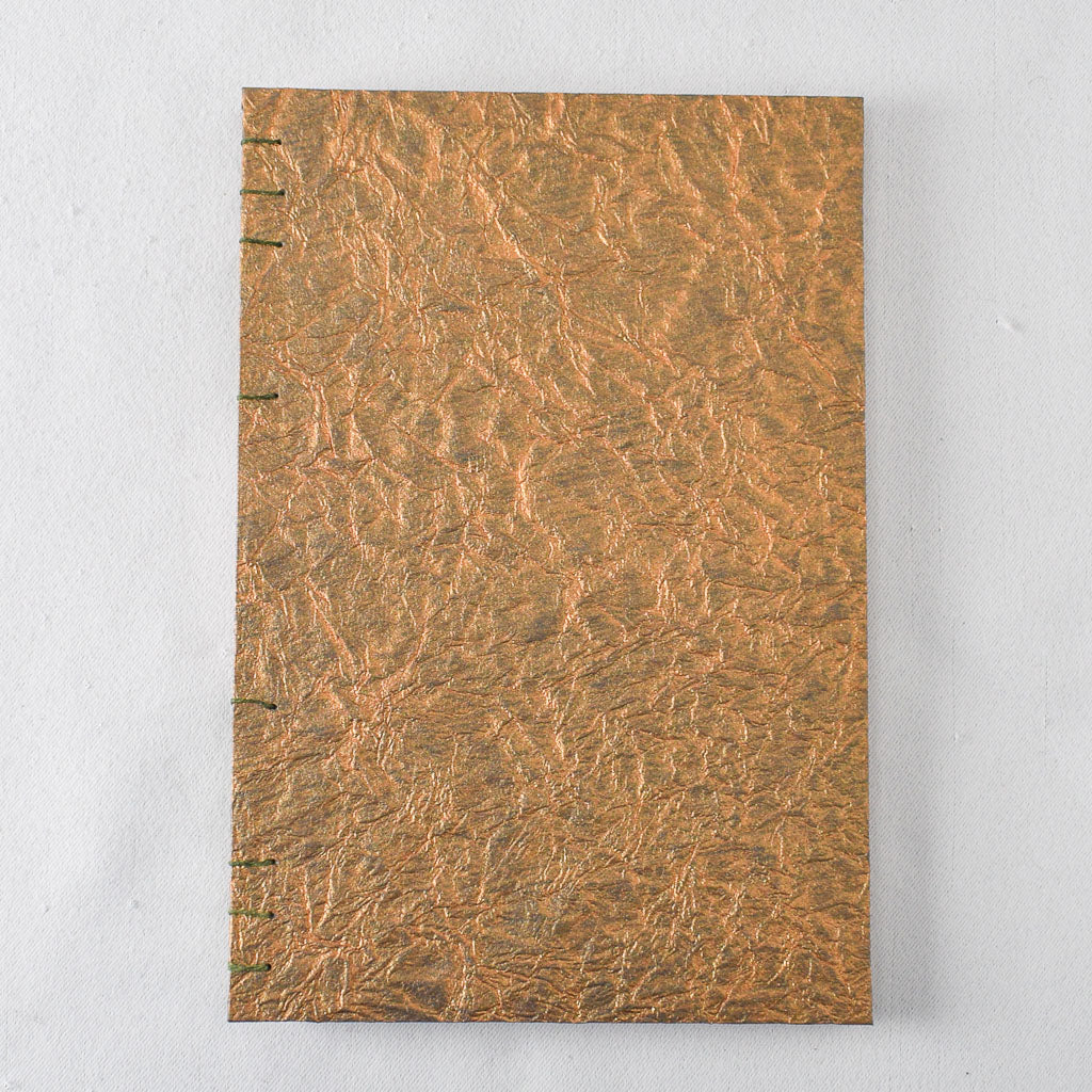 Large Handmade Journal with Gold Textured Cover