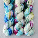 Good Morning Glory - Miss Babs Estrellita fingering weight superwash merino and Lurex yarn