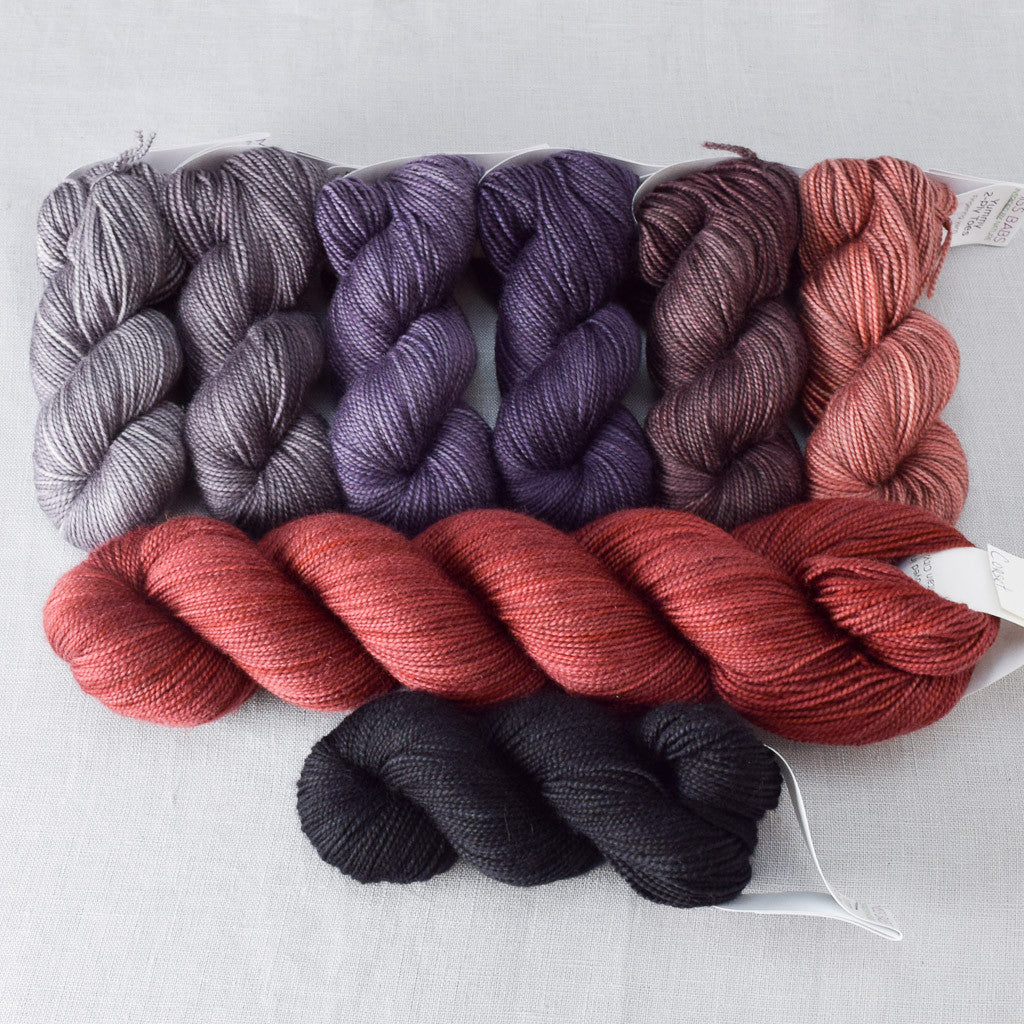 Grand Bazaar with Corset and Ebony - Night Market Shawl Set in Yummy 2-Ply