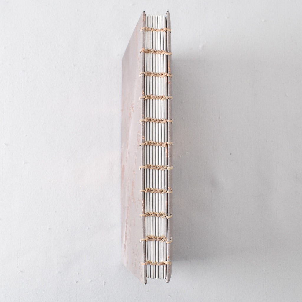 Large Handmade Journal with Gray and Gold Cover