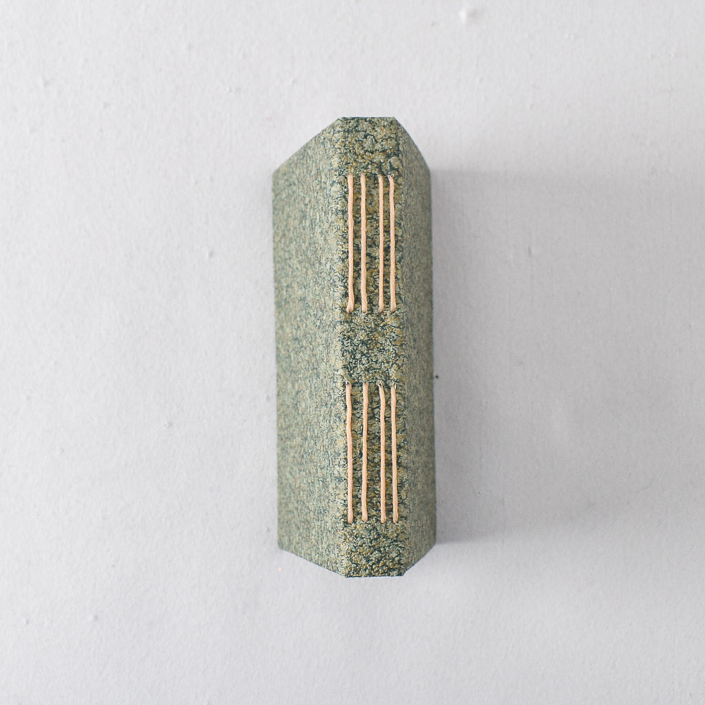 Pocket Handmade Journal with Green Textured Cover