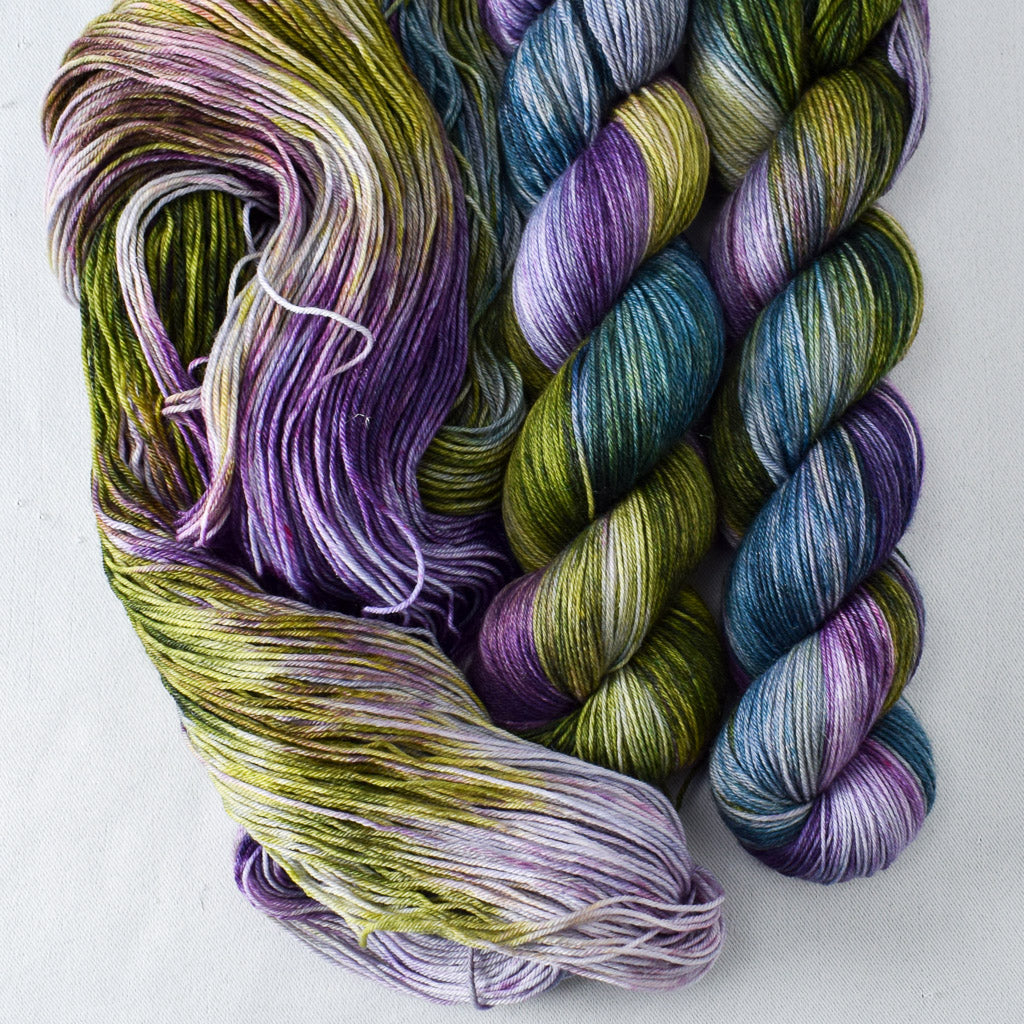Hillside Lupine - Miss Babs Tarte wool blend sock yarn