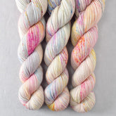 Hitchhiker's Birthday - Miss Babs Estrellita fingering weight superwash merino and Lurex yarn