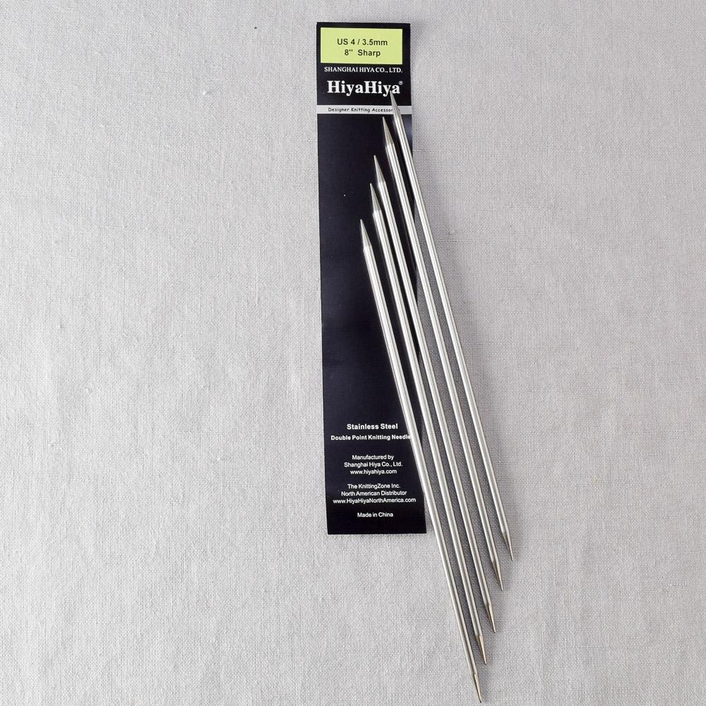 HiyaHiya 8" Sharp Steel Double-Pointed Needles