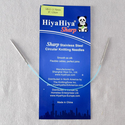 HiyaHiya 9" Sharp Steel Circular Needle