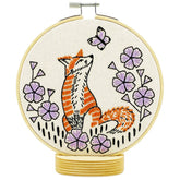 Hook Line and Tinker Fox in Phlox V. 2 Complete Embroidery Kit - Miss Babs Notions