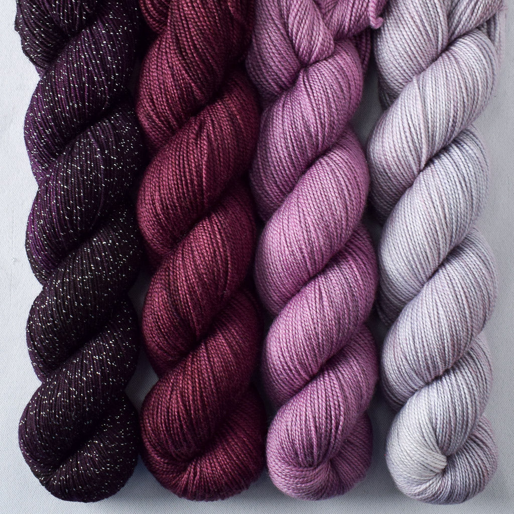 Interstellar, Cordovan, Fig, Strange Magic - Miss Babs Yummy 2-Ply and Estrellita Quartet
