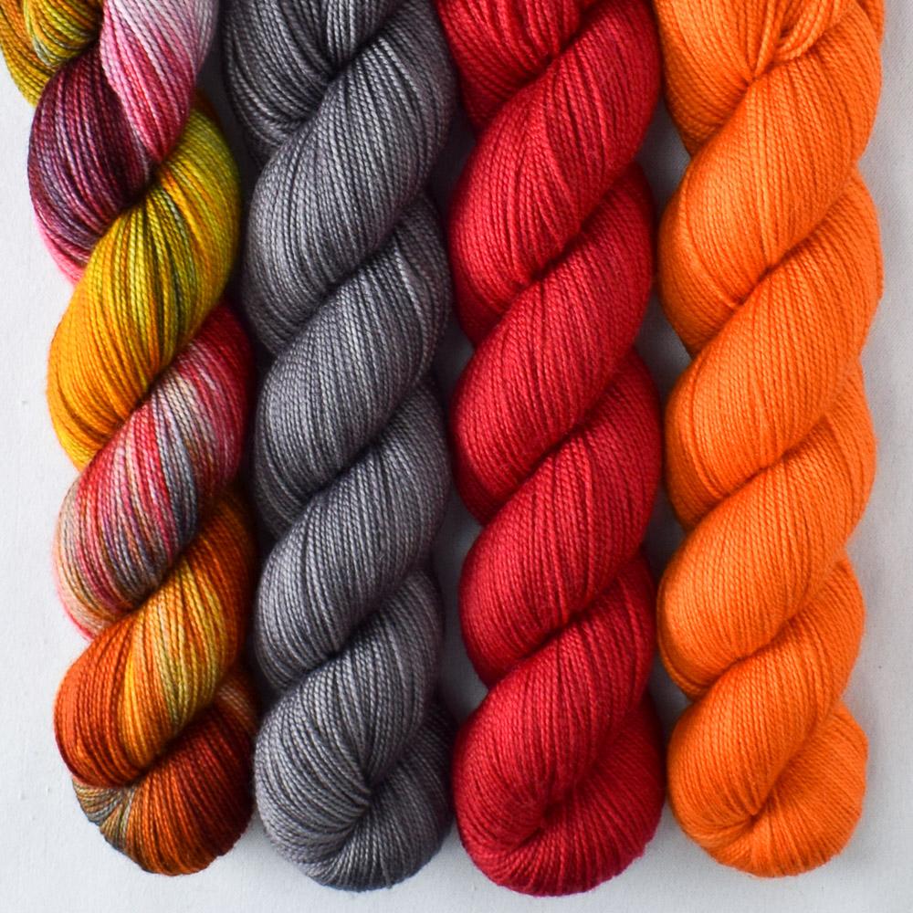 Joan of Arc, Oxidixed Silver, Sugar Maple 1, Zest - Miss Babs Yummy 2-Ply Quartet