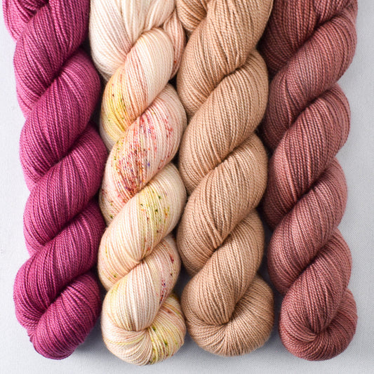 Karabiber, Milk Chocolate, Pink Paw Prints, Shiso - Miss Babs Yummy 2-Ply Quartet