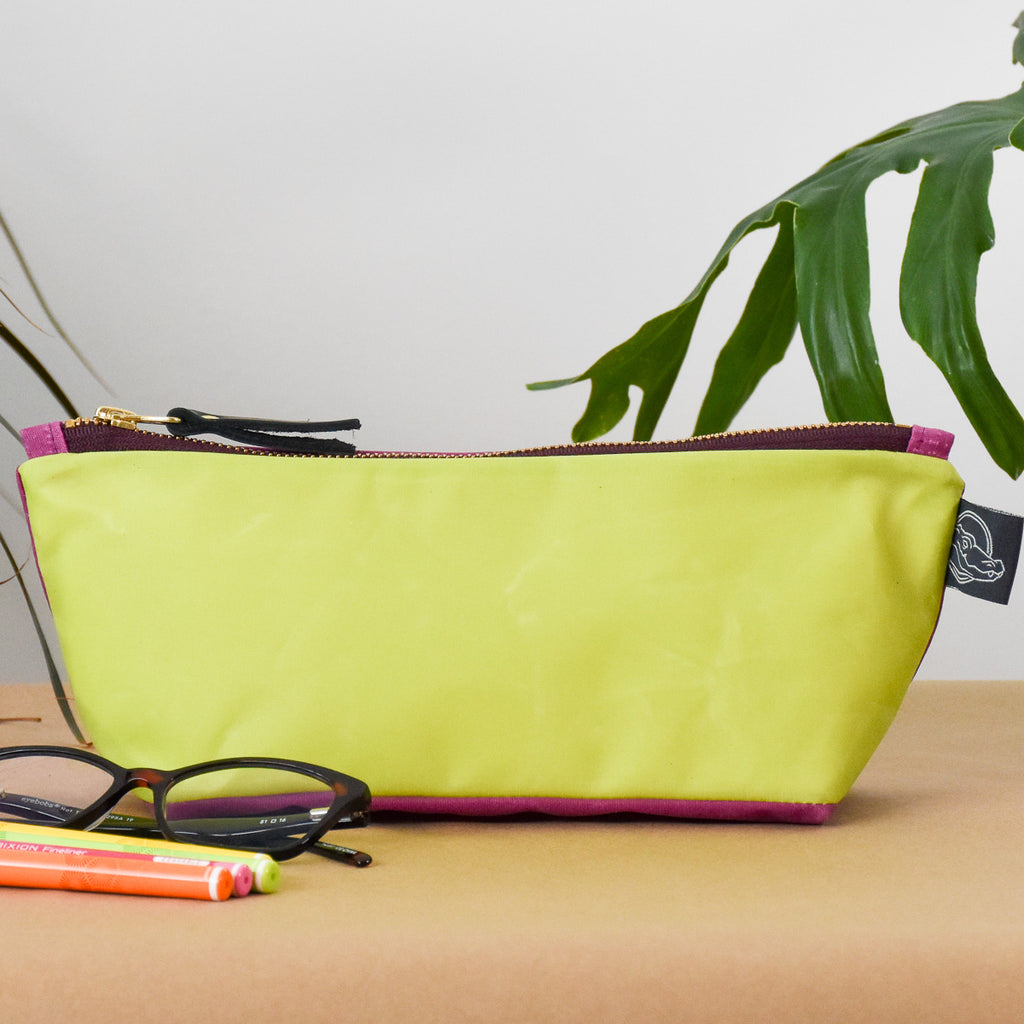 Kiwi and Deep Fuchsia Bag No. 1 - The Essentials Bag