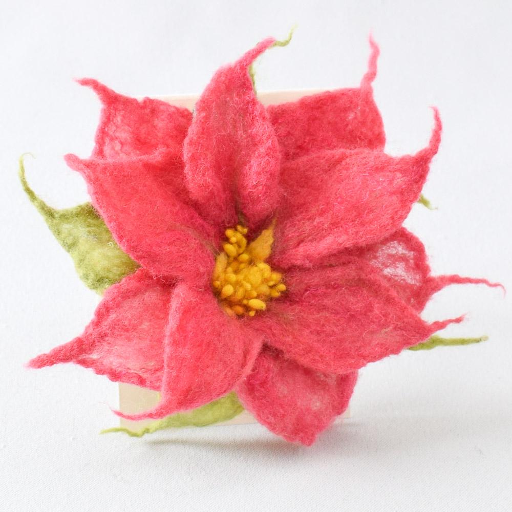 Large Number 2 - Miss Babs Large Felted Flower Pin